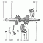 200 3537531 THRU 4709592 Crankshaft and center main bearing assembly