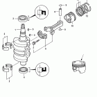 15 SEAPRO (4-STROKE) 0R123565 & Up Коленчатый вал, поршни и шатуны