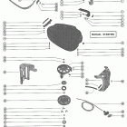500 1770179 THRU 2116317 Top cowl assembly, starter sheave & support bracke...