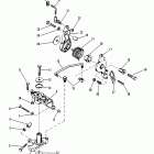 35 (2 CYL.) 209608 AND UP Throttle and spark advance linkage