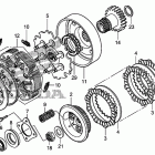 TRX500FE Сцепление