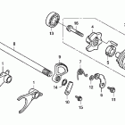 TRX500FPA Gearshift fork - gearshift drum