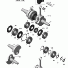 MX Z X 600RS Коленвал и поршни