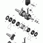 MX Z TNT 550F Коленвал и поршни