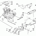 400-500 4x4 Двигатель и глушитель