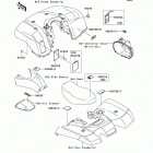 Brute Force 650 4x4 (KVF650-D1) Наклейки предупреждения
