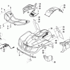 350 CR Front body, rack, and headlight assembly