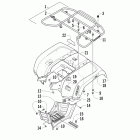 700 LTD Rear rack, body panel, and footwell assemblies (1p...