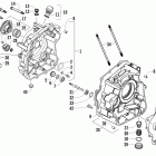 300 DVX Right crankcase and cover assembly