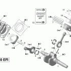 Outlander Max 650 EFI Коленвал,поршень и цилиндр