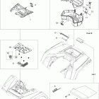 Outlander 800R EFI, XMR Передние и задние поддоны