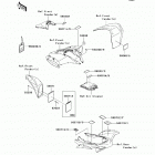 KFX450R (KSF450-BBF) Наклейки предупреждения
