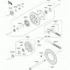 KLR650 (KL650-EBF) Задняя ступица колеса