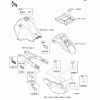 KLR650 (KL650-EBF) Наклейки предупреждения