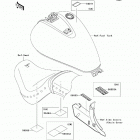 Ninja 250R (EX250-JBFA) Наклейки предупреждения