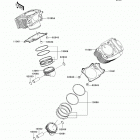 Ninja 250R (EX250-JBFA) Цилиндр и поршни
