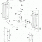 250 XC-W ENGINE Система охлаждения