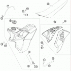 200 XC-W CHASSIS Бак,сидение