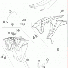 250 XC CHASSIS Бак,сидение