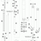 85 SX CHASSIS Передняя вилка в разборе
