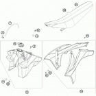350 SX-F CHASSIS Бак,сидение