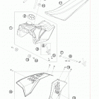 50 SX MINI CHASSIS Топливный бак, сидение