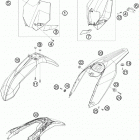 250 XCF-W SD CHASSIS Maske, kotflgel