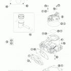 150 SX ENGINE Цилиндр,головка цилиндров