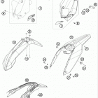 450 XC-W SD CHASSIS Обтекатель , крылья
