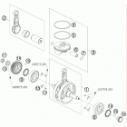 450 EXC ENGINE Коленвал и поршень