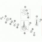 50 SX MINI ENGINE Коленвал и поршень