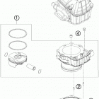 530 XC-W SD ENGINE Цилиндр