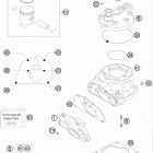 200 XC-W ENGINE Цилиндр,головка цилиндров