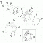 50 SX MINI ENGINE Кожух сцепления