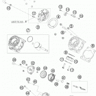 65 SX ENGINE Цилиндр,головка цилиндров