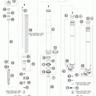 250 XCF-W SD CHASSIS Передняя вилка в разборе