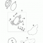 350 SX-F ENGINE Кожух сцепления