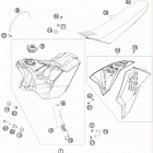 450 XC-W SD CHASSIS Бак,сидение