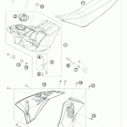 65 SX CHASSIS Топливный бак, сидение