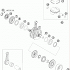 450 SX-F ENGINE Коленвал и поршень