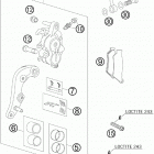 250 XCF-W SD CHASSIS Передний тормозной суппорт