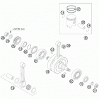 150 SX ENGINE Коленвал и поршень