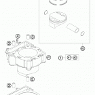 250 XCF-W SD ENGINE Zylinder