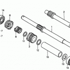 HS522 TA SNOW BLOWER, JPN, VIN# SAA-1000001 Wheel Shaft + Drive Shaft