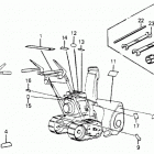 HS55K2 TA SNOW BLOWER, JPN, VIN# HS55K2-1200001 Наклейки предупреждения