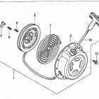 HS724 WA SNOW BLOWER, JPN, VIN# SZBE-1000001 TO SZBE-1029999 Ручной стартер