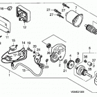 HS1132 TA-A SNOW BLOWER, JPN, VIN# SZBF-1010001 Стартер