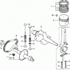 HS50 WA SNOW BLOWER, JPN, VIN# HS50-1000784 Piston + Crankshaft