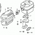 HS1132 TA-A SNOW BLOWER, JPN, VIN# SZBF-1010001 Глушитель