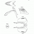 KFX700 (KSV700-A1) Decals(orange)(ksv700-a1)